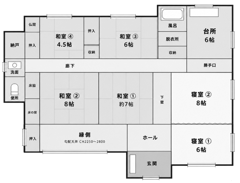 改修前の間取り