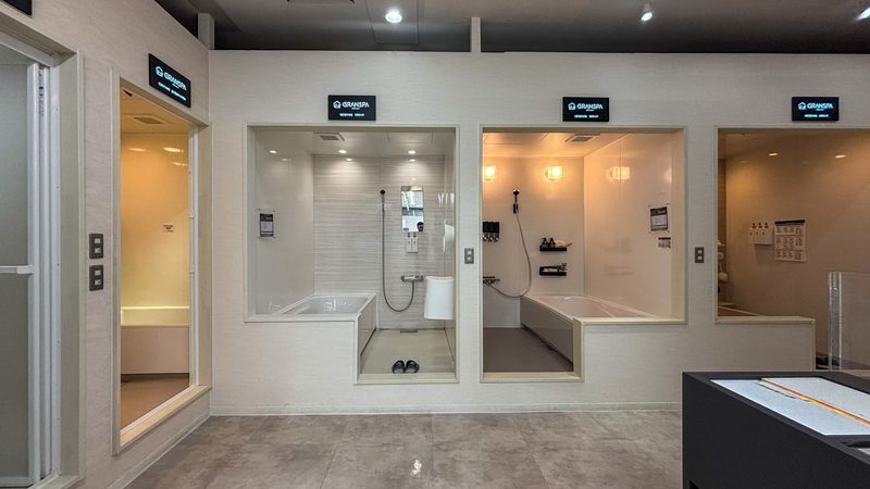 ショールームのお風呂展示